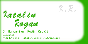 katalin rogan business card
